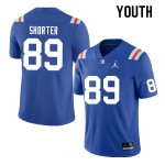 Youth Florida Gators #89 Justin Shorter NCAA Nike Blue Throwback Authentic Stitched College Football Jersey IKM7062CM